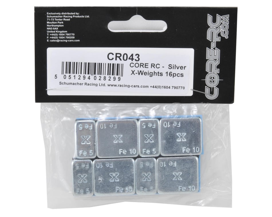 CR043 Silver X-Weights 16pcs Core RC CORE RC