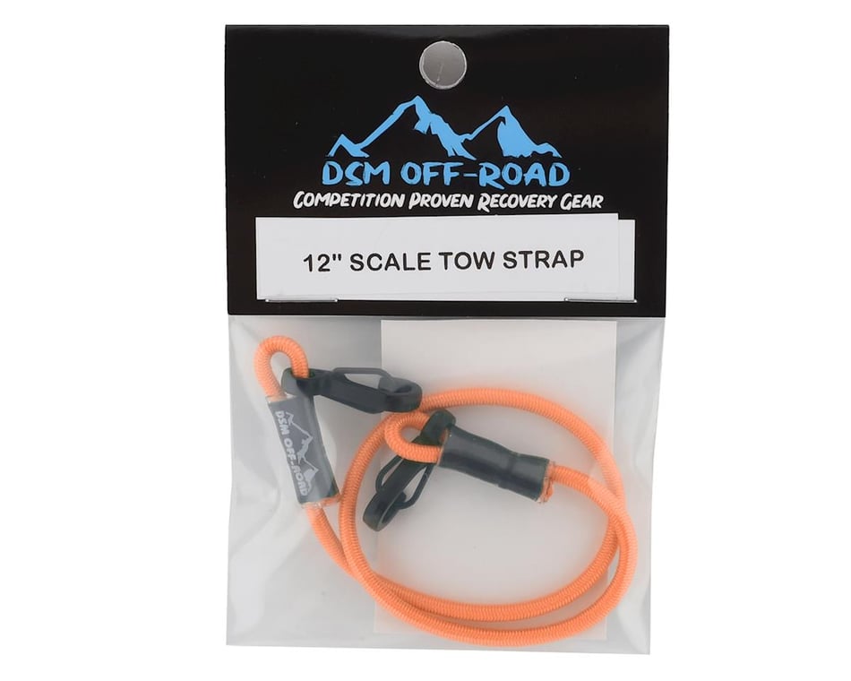 Orange DSM Off-Road 1//10 RC 6 Inch Mini Kinetic Tow Strap