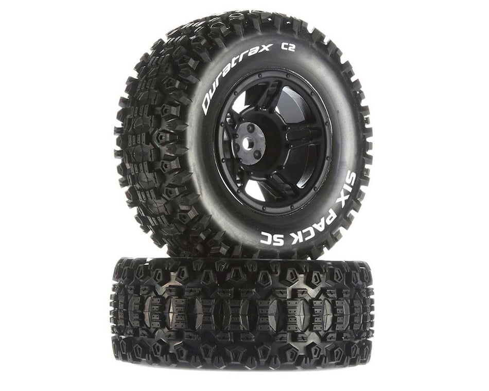 Duratrax Six Pack Sc C2 Mounted Tires 2 Traxxas Slash Front Dtxc3860 Cars Trucks Amain Hobbies