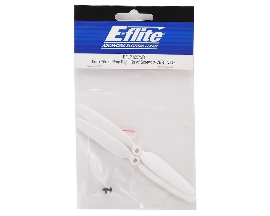 E-Flite 125 X 75mm Prop Left 2 With Screw X-vert VTOL EFLP12575L for sale online