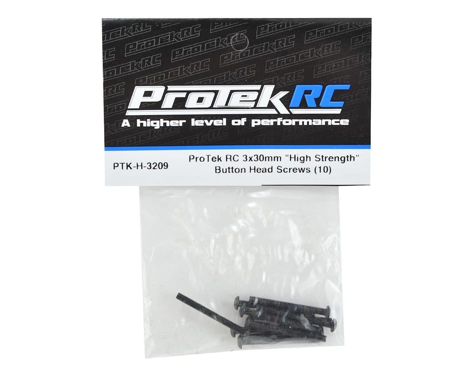 ProTek RC 3209 3x30mm "High Strength" Button Head Screws 10