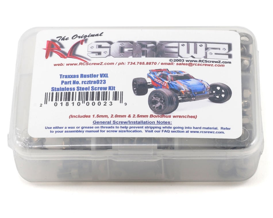 Rc Screwz Traxxas Rustler Vxl Stainless Steel Screw Set Rcztra023 Cars Trucks Amain Hobbies