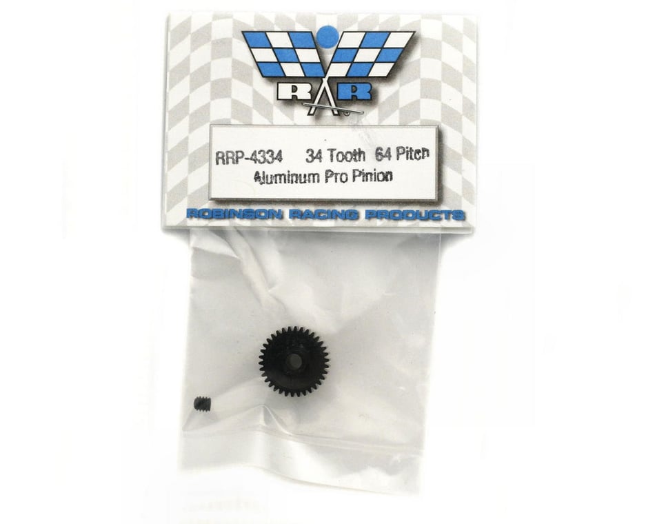 Robinson Racing RRP-4334 Aluminum Pro Pinion Gear 34T 64P 34 Tooth 64 Pitch NEW