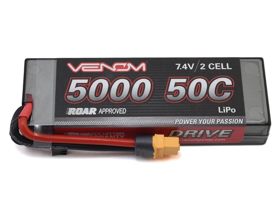Venom 25c 2s 5000mah 7.4v Hard Case Lipo Battery for sale online