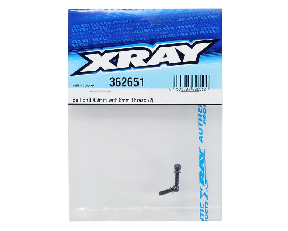 2 Xray 362651 Ball End 4.9mm With Thread 8mm