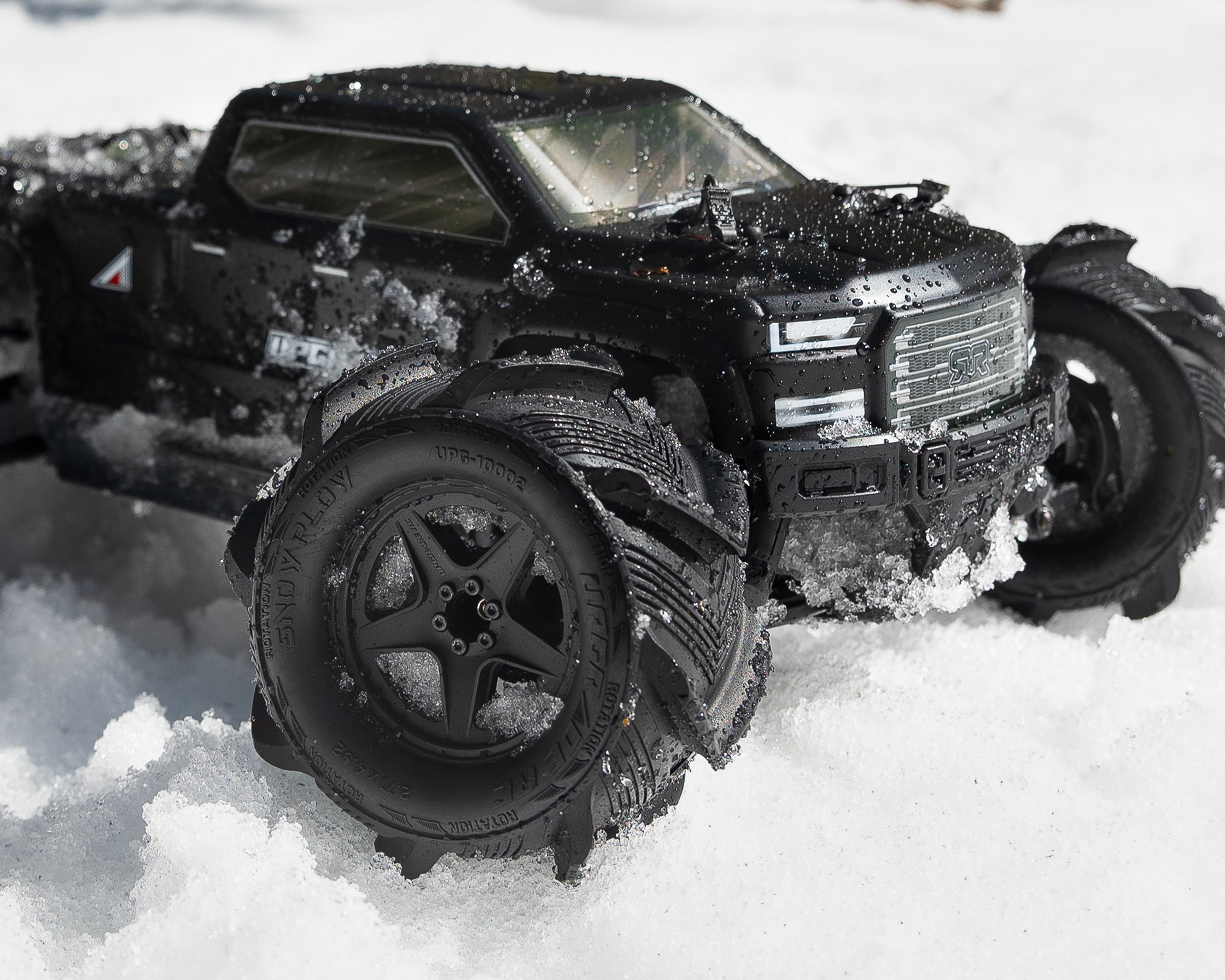 Upgrade RC Snow Plow Installed Tire Photo