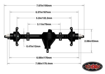Rc4wd Yota II ULTIMATE scale CAST axle front /rc4za0080 
