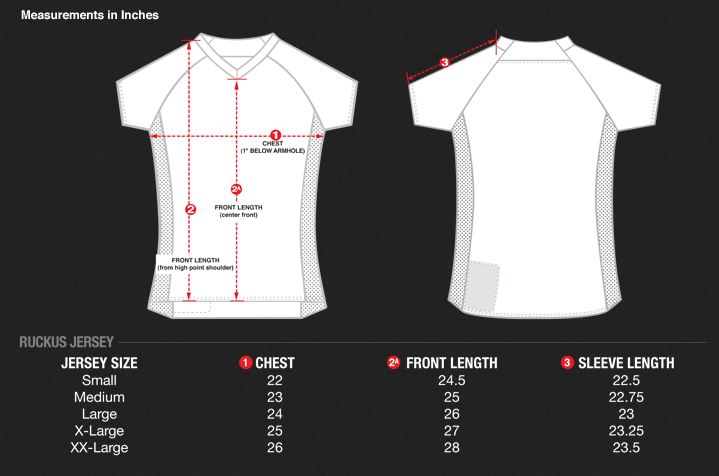 Troy Lee Designs T Shirt Size Chart