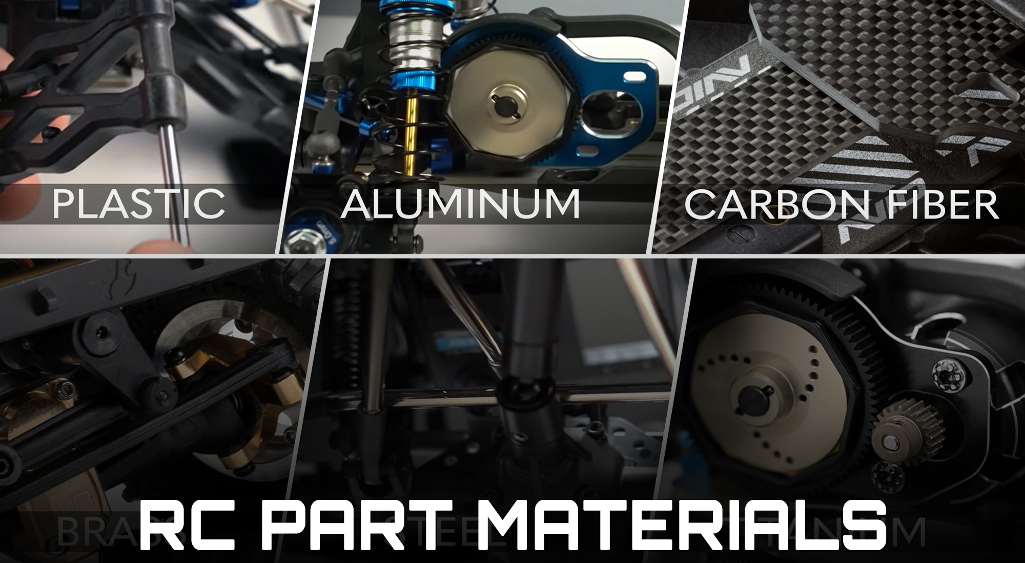 RC Parts Materials from Plastic to Metal
