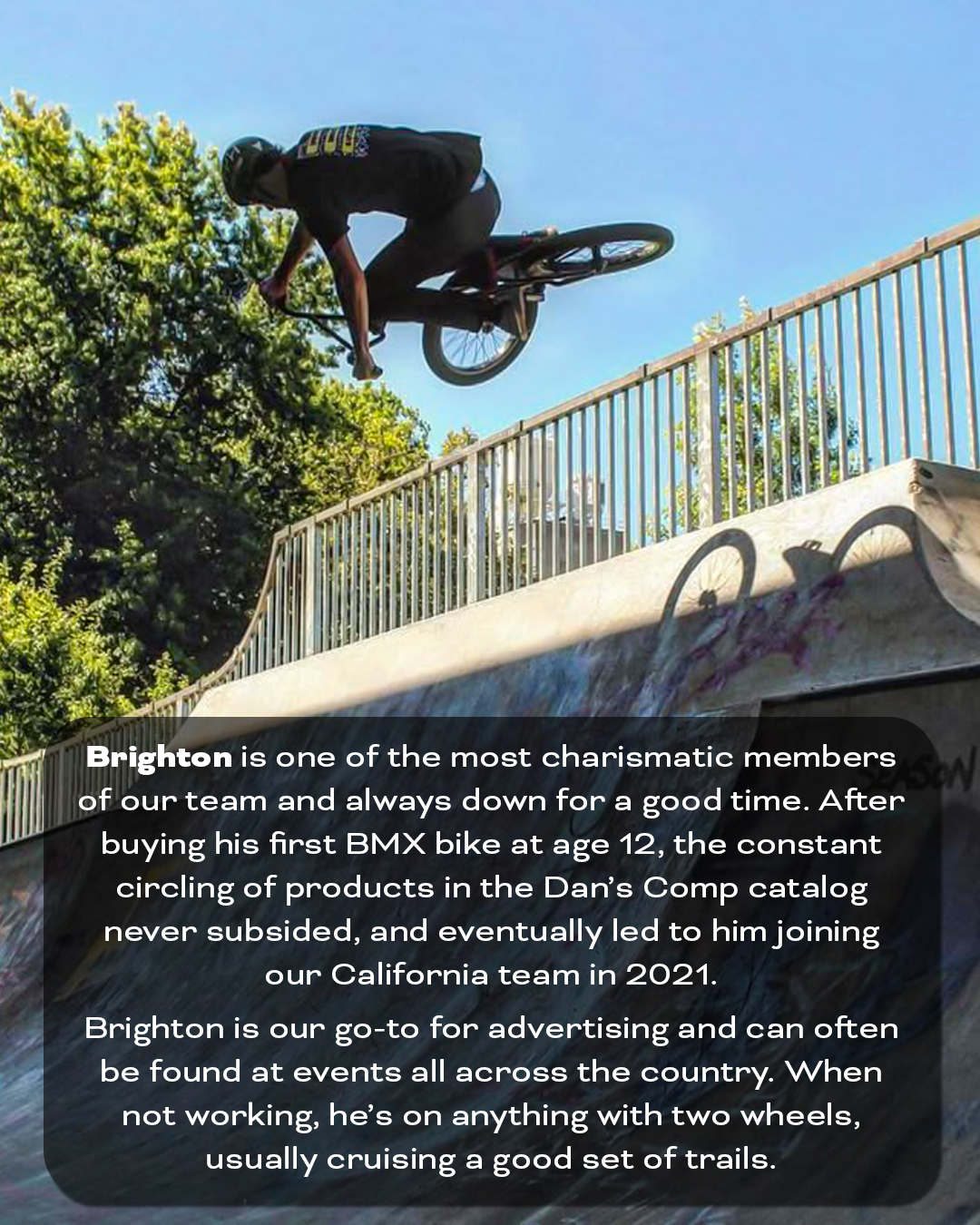 Dan's employee Brighton doing a euro table with a brief biography.