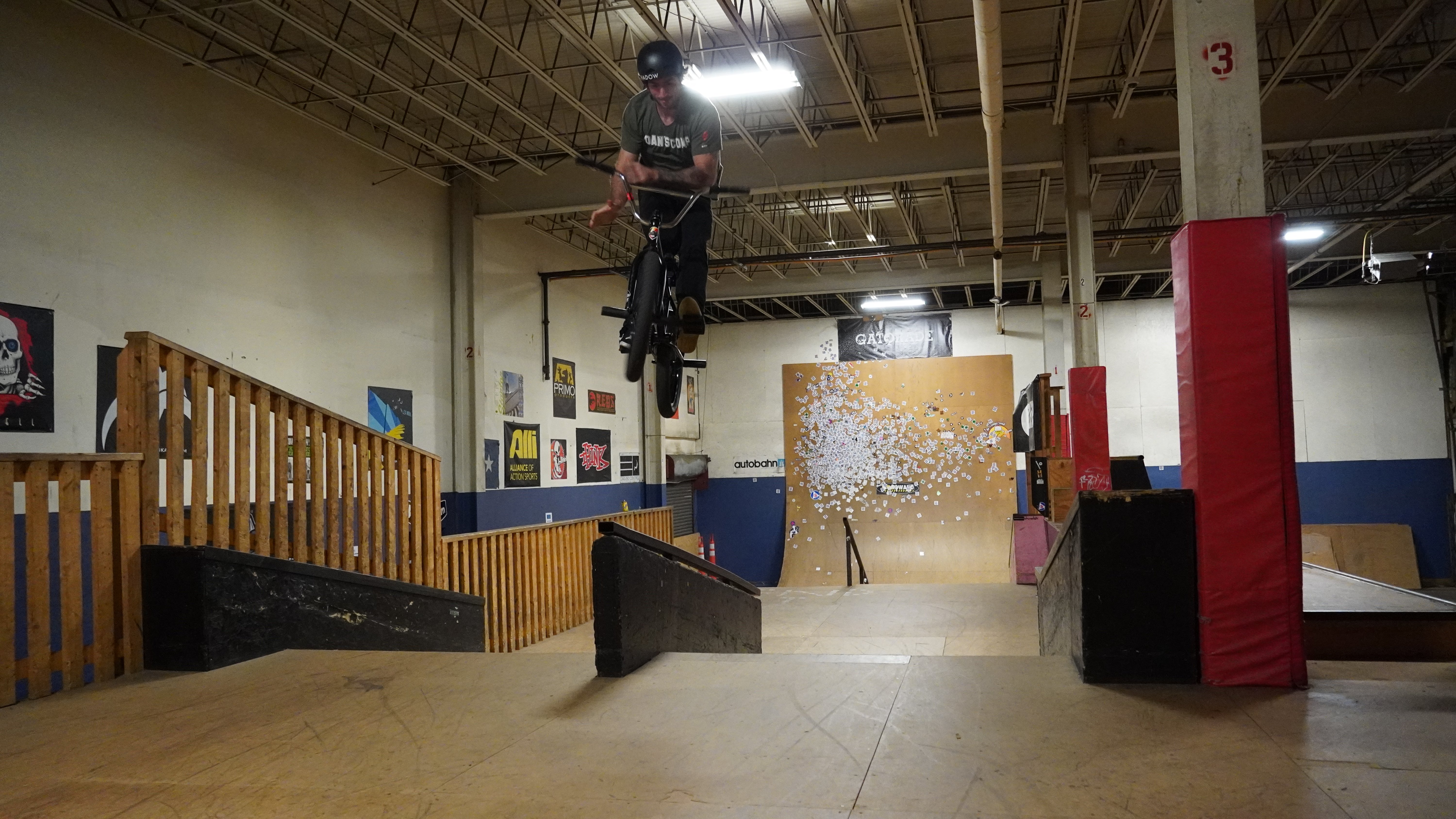 Matt Ray with an uprail to bar spin.