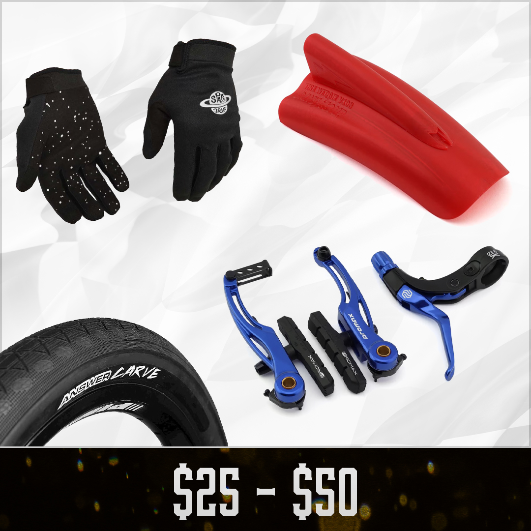 BMX freestyle gift ideas from $25 to $50