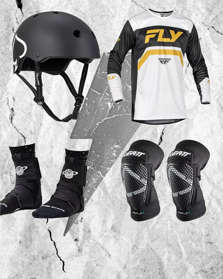 Image: BMX Safety gear.