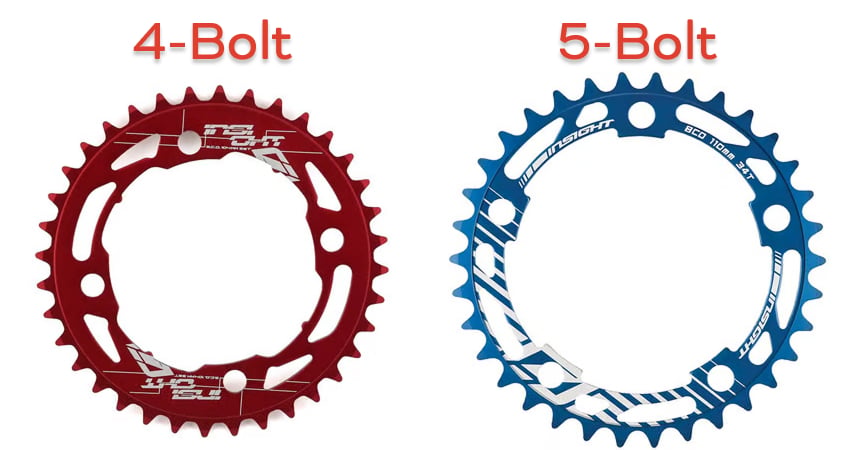 4-bolt and 5-bolt BMX sprockets