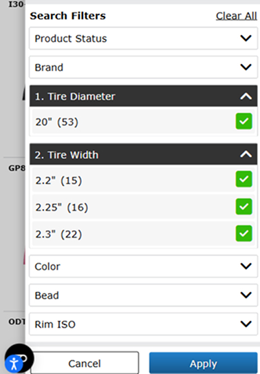 How to use the filters on the Dan's Comp website.