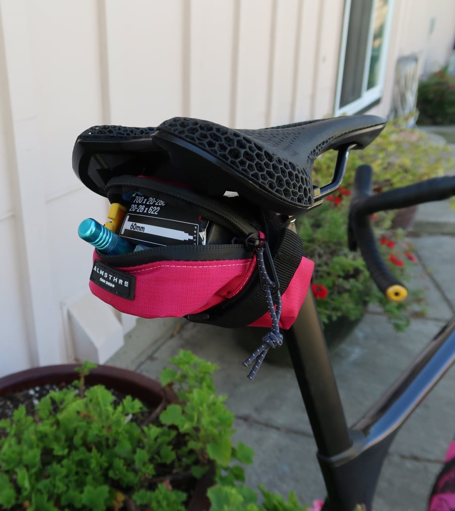 Dynaplug packed into cycling seat bag