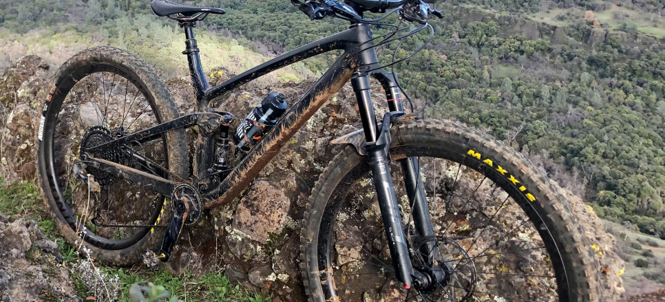image of Jack's mountain bike with Maxxis tires on it