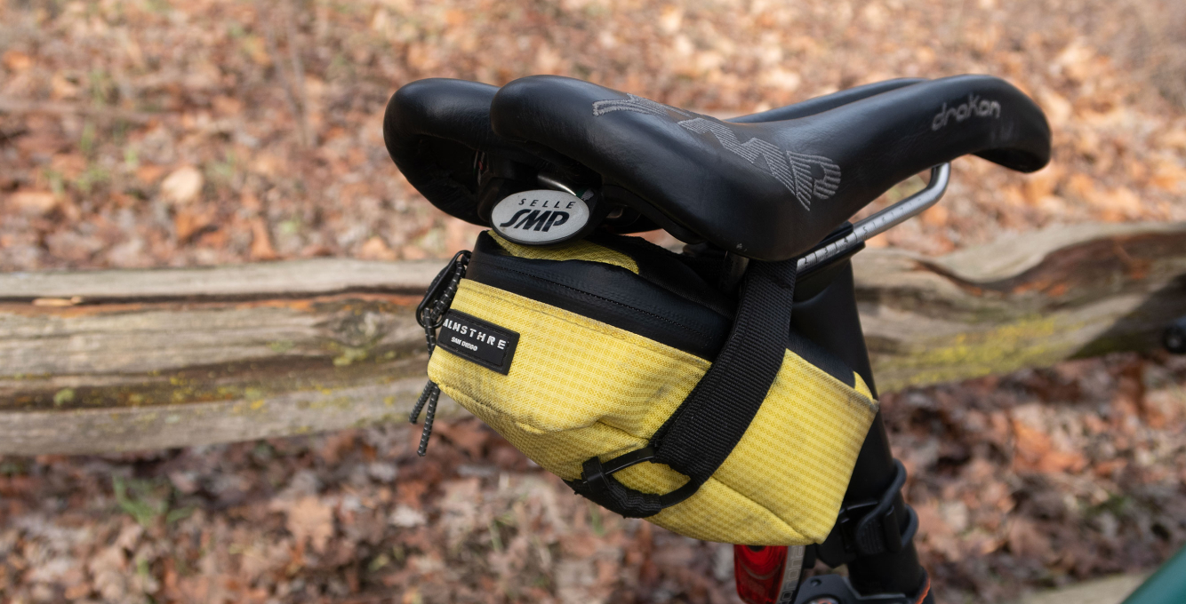 yellow bike saddle bag
