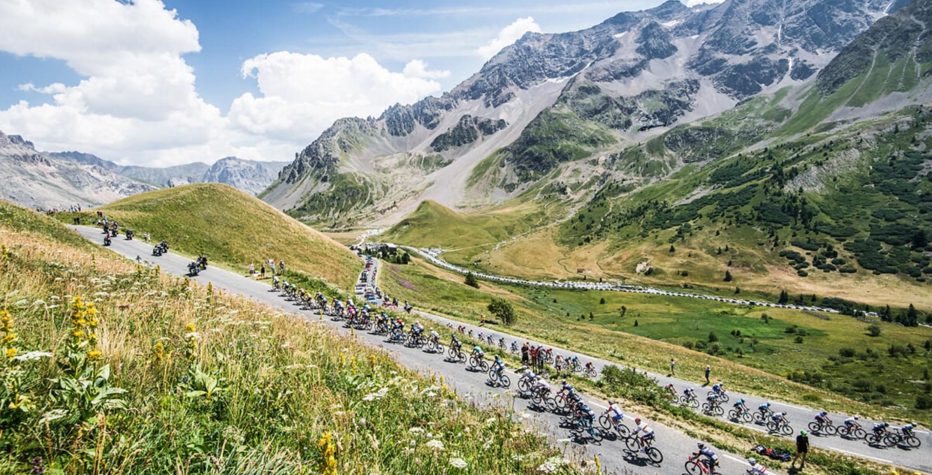 Map of the Tour de France Route