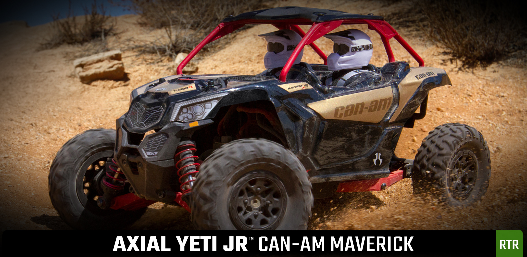Axial Yeti Jr. Can-Am Maverick X3 1/18 RTR 4WD Electric Rock Racer Buggy