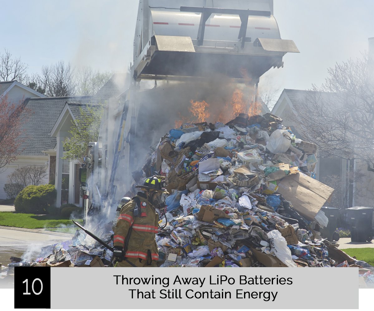 LiPo Battery Mistakes Tip 10 - Throwing Away LiPo batteries That Still Contain Energy