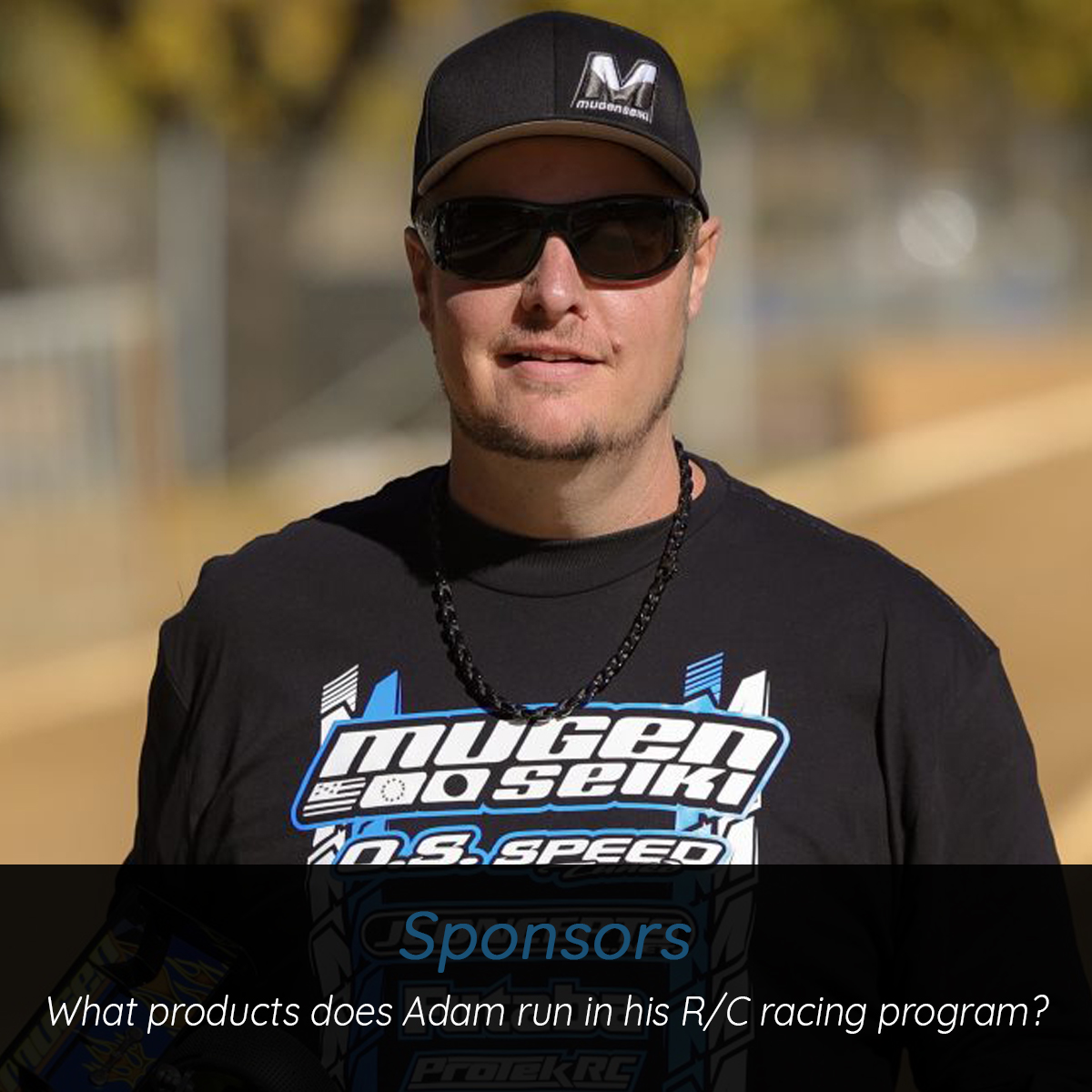 What brands does Adam use in his RC race program?