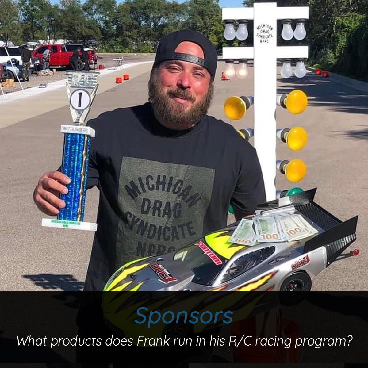 What products does Frank run in his R/C racing program?