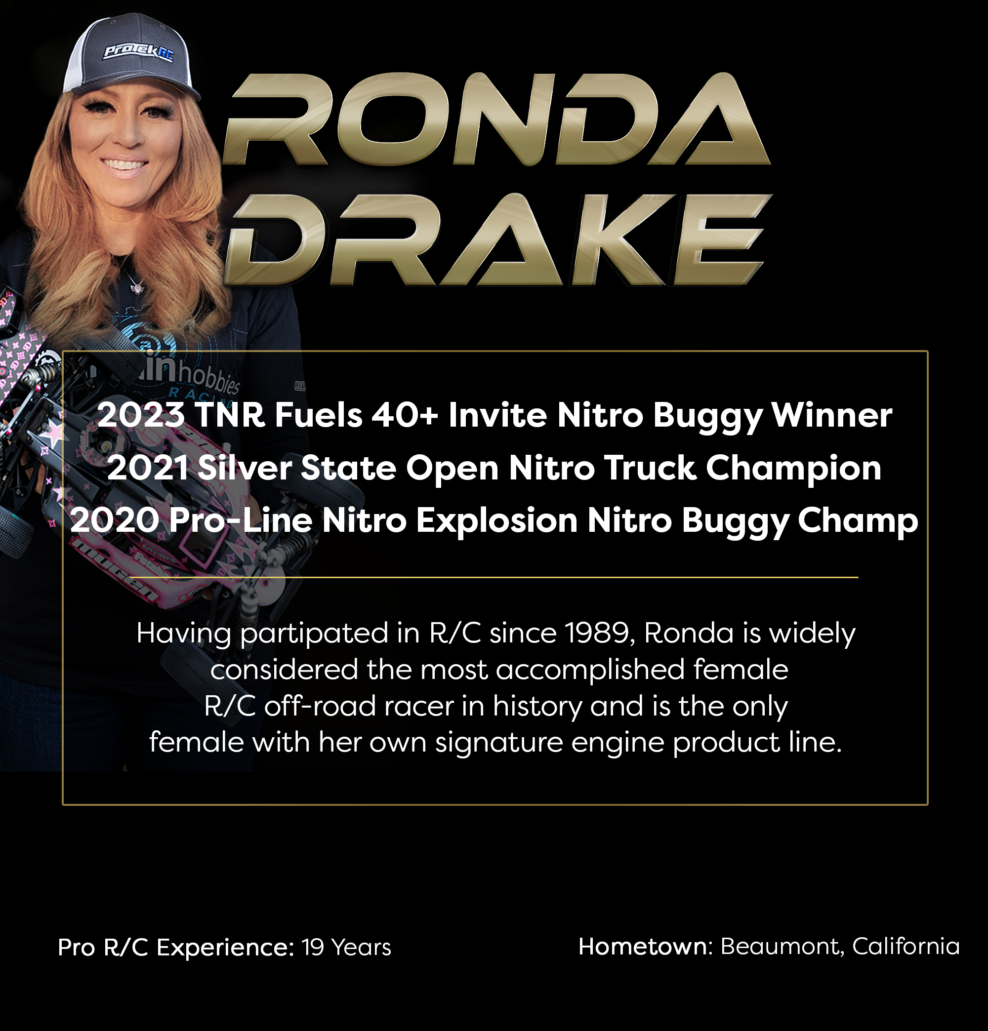 ProTek RC PRO Team Driver Ronda Drake