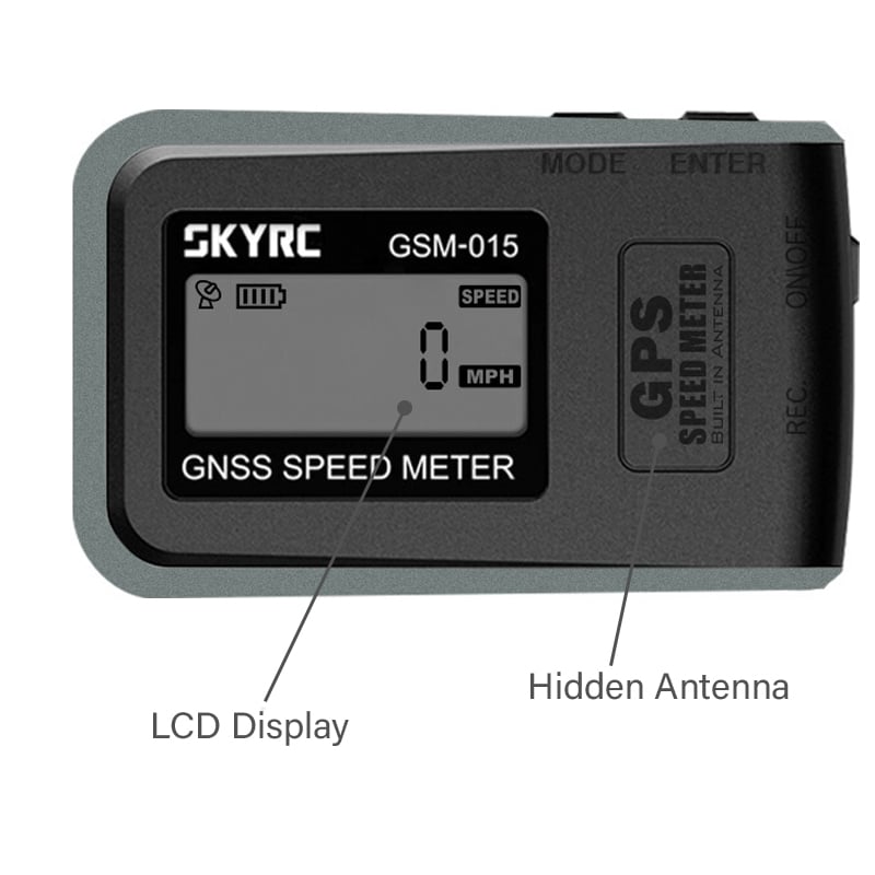 SkyRC GPS Speed Meter & Data Logger LCD Display
