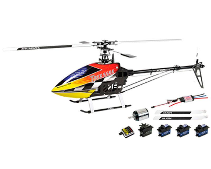 Align T-Rex 550E Helicopter Combo Kit w/Motor, ESC, 4 Servos & Gyro (CF ...