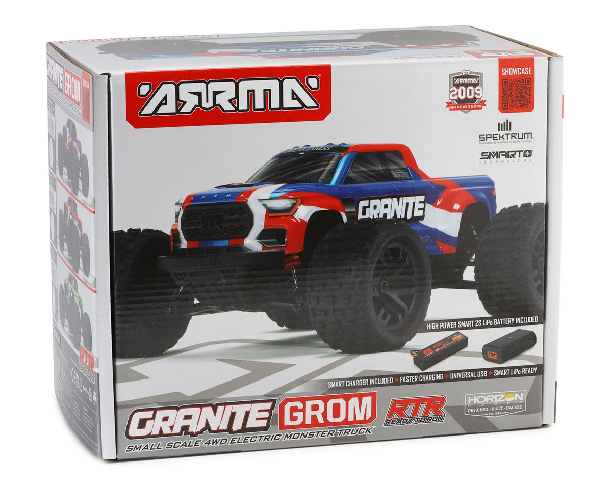 Arrma Granite Grom MEGA 4WD 380 Brushed 1/18 Monster Truck RTR (Red