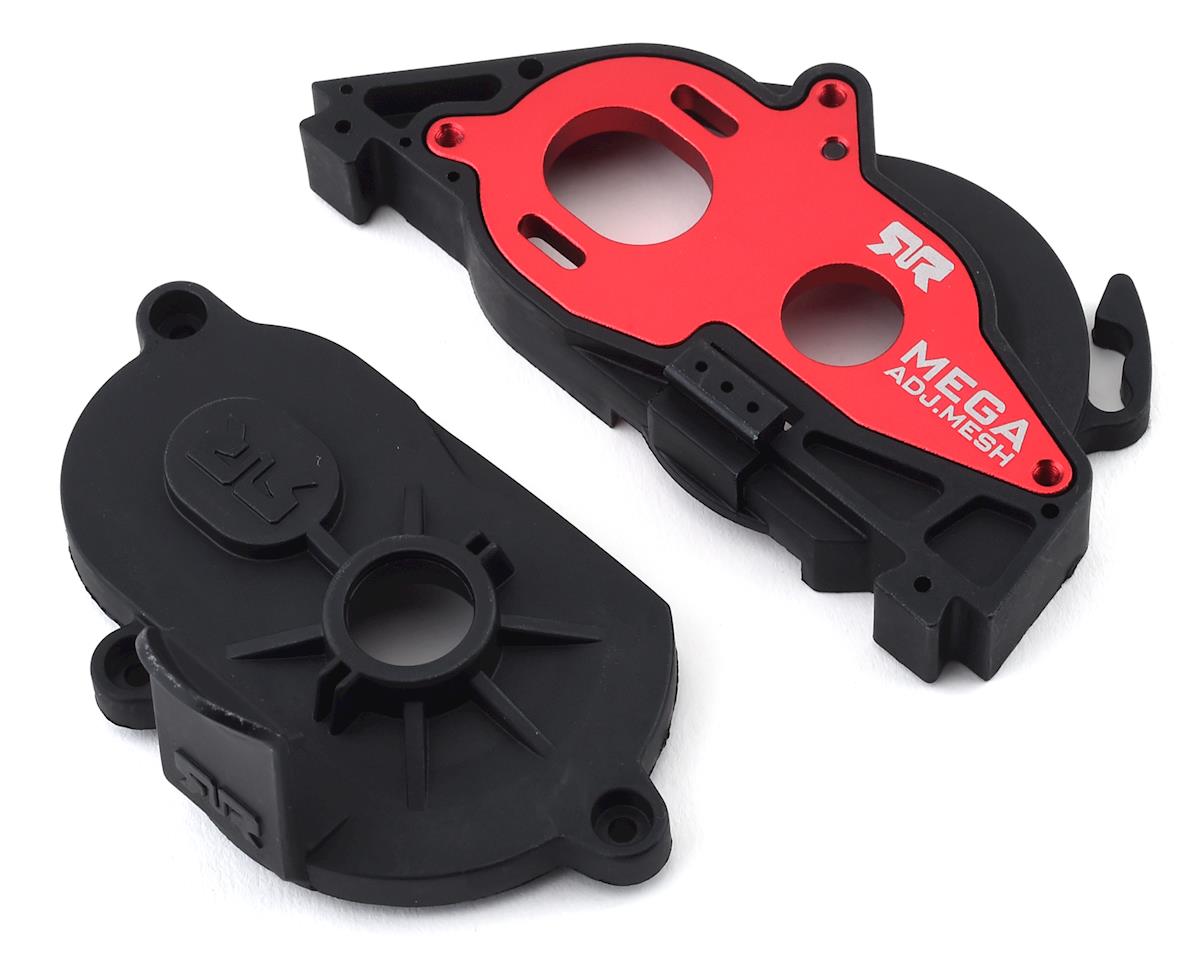 ARRMA ARA311106 Set Supporto Motore In Alluminio Rosso Per RC - Piastra 6mm Con Protezione Ingranaggi