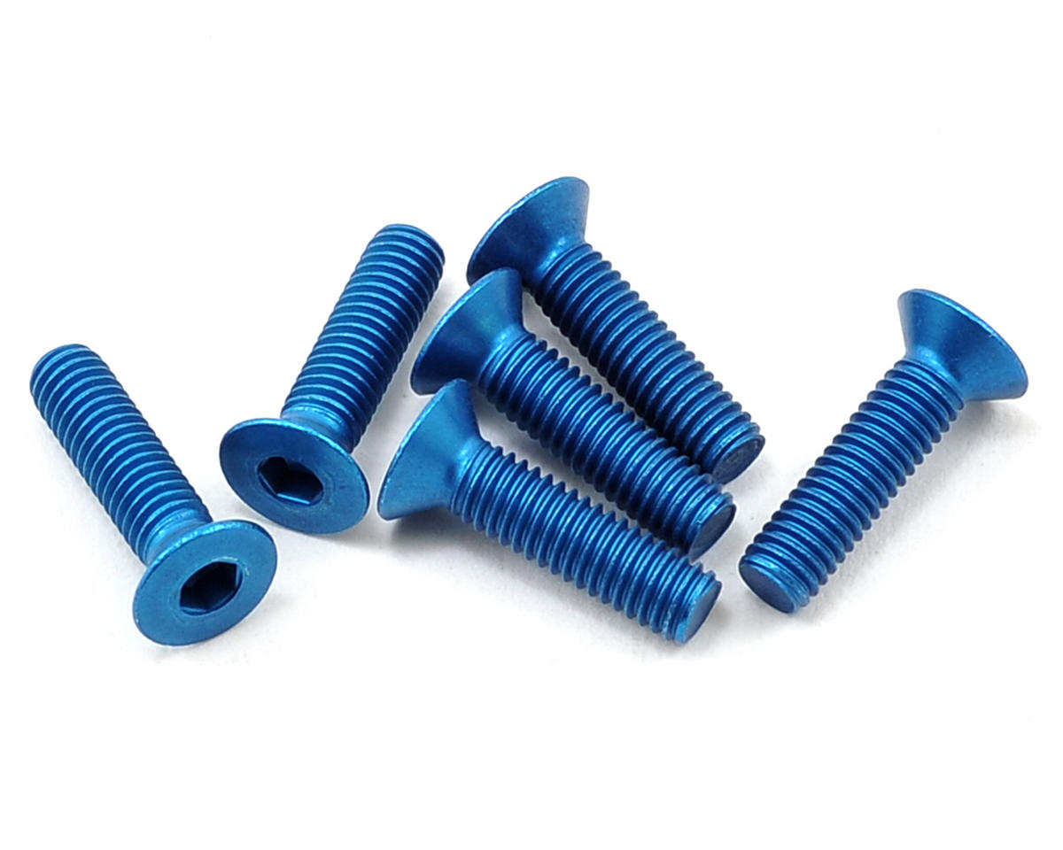 Team Associated 3x12mm Aluminum Flat Head Screw (Blue) (6) [ASC8556 ...