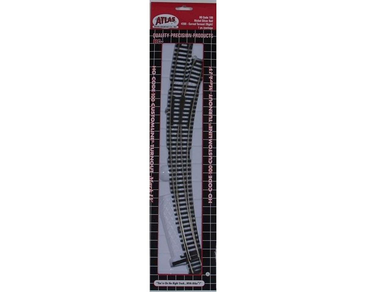 Atlas Railroad HO Code 100 Curved Right-Hand Turnout [ATL288] - HobbyTown