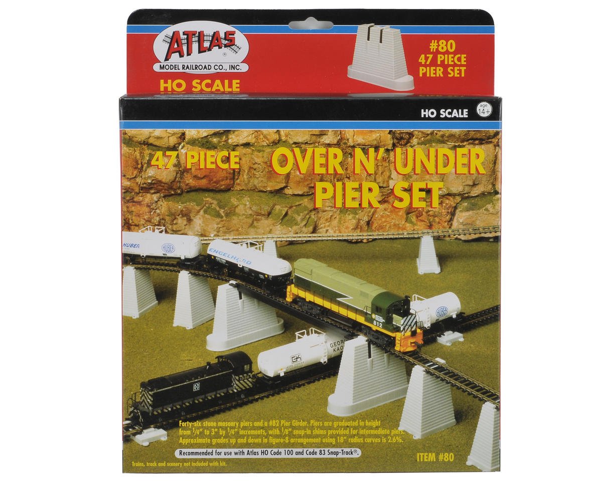 2 Sets Atlas Railroad N Gauge Over’n Under Pier Set 2541 for sale online