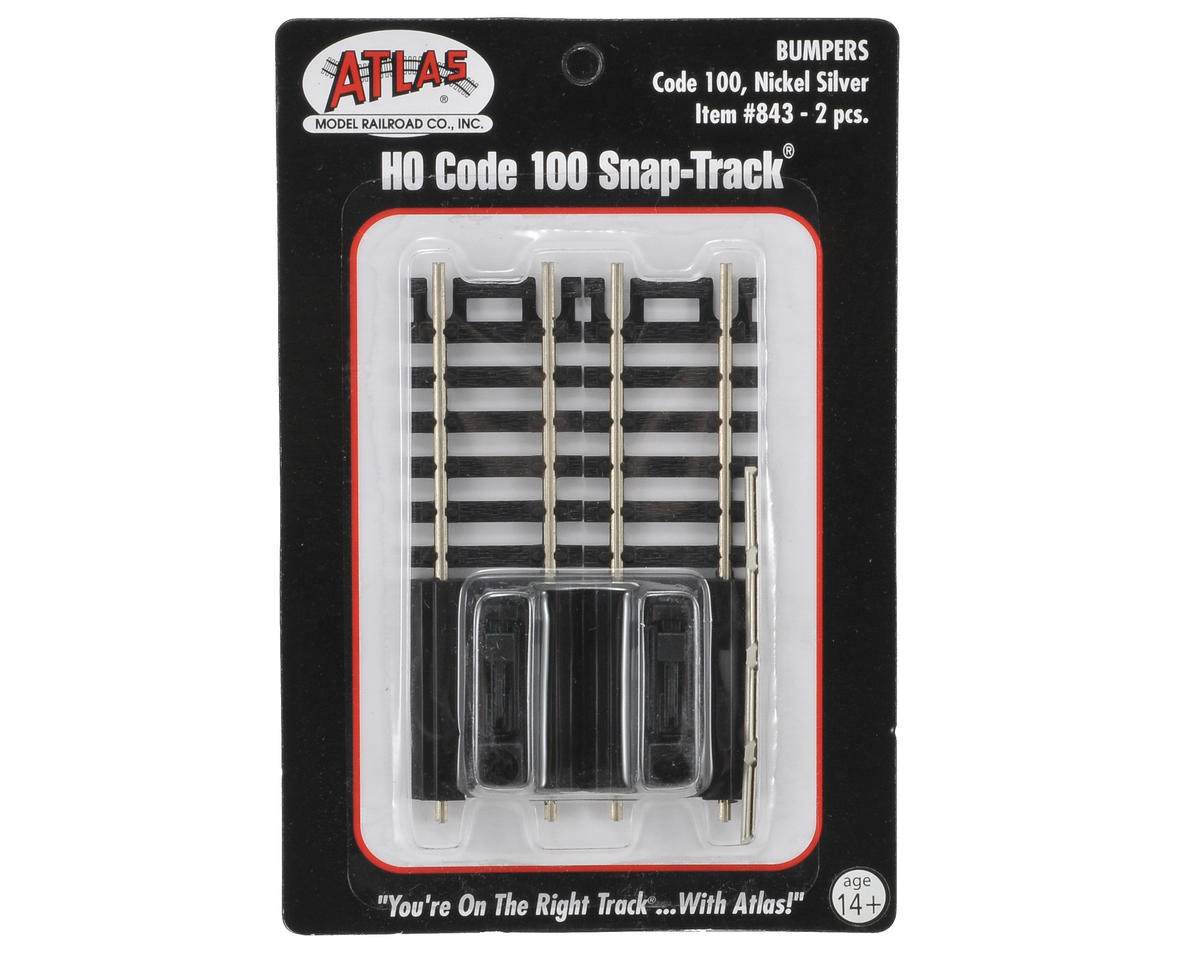 Atlas Railroad HO-Scale Code 100 Bumpers (2) (Nickel Silver) [ATL843 ...