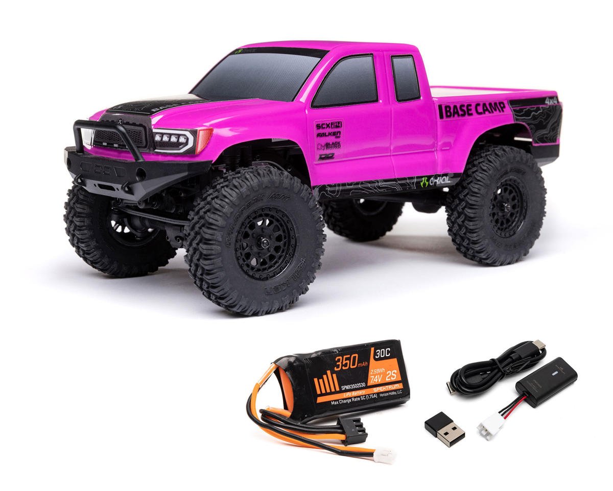 Axial SCX24 Base Camp 1/24 4WD RTR Scale Mini Crawler (Pink) [AXI ...