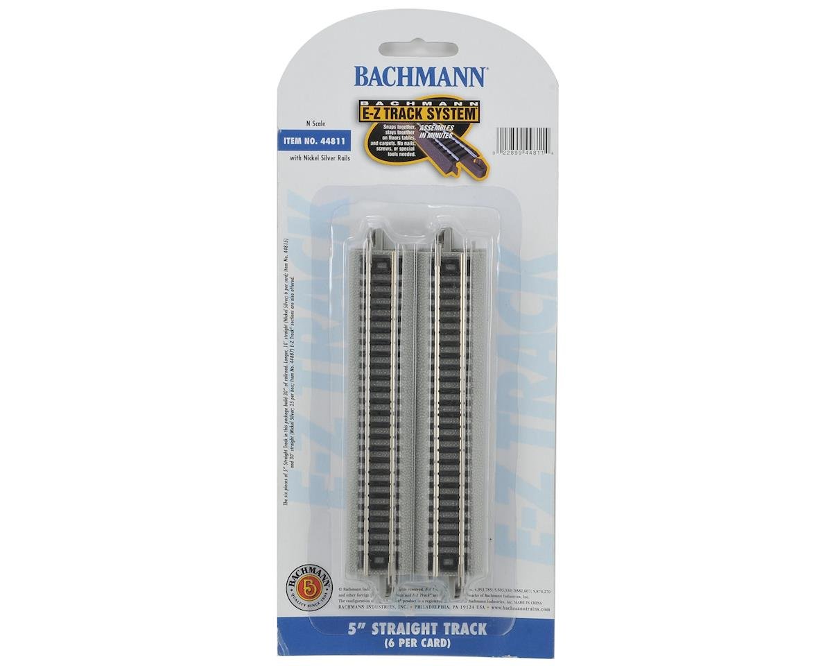 Bachmann N Scale E-Z Track Nickel Silver 5" Straight Section NEW 