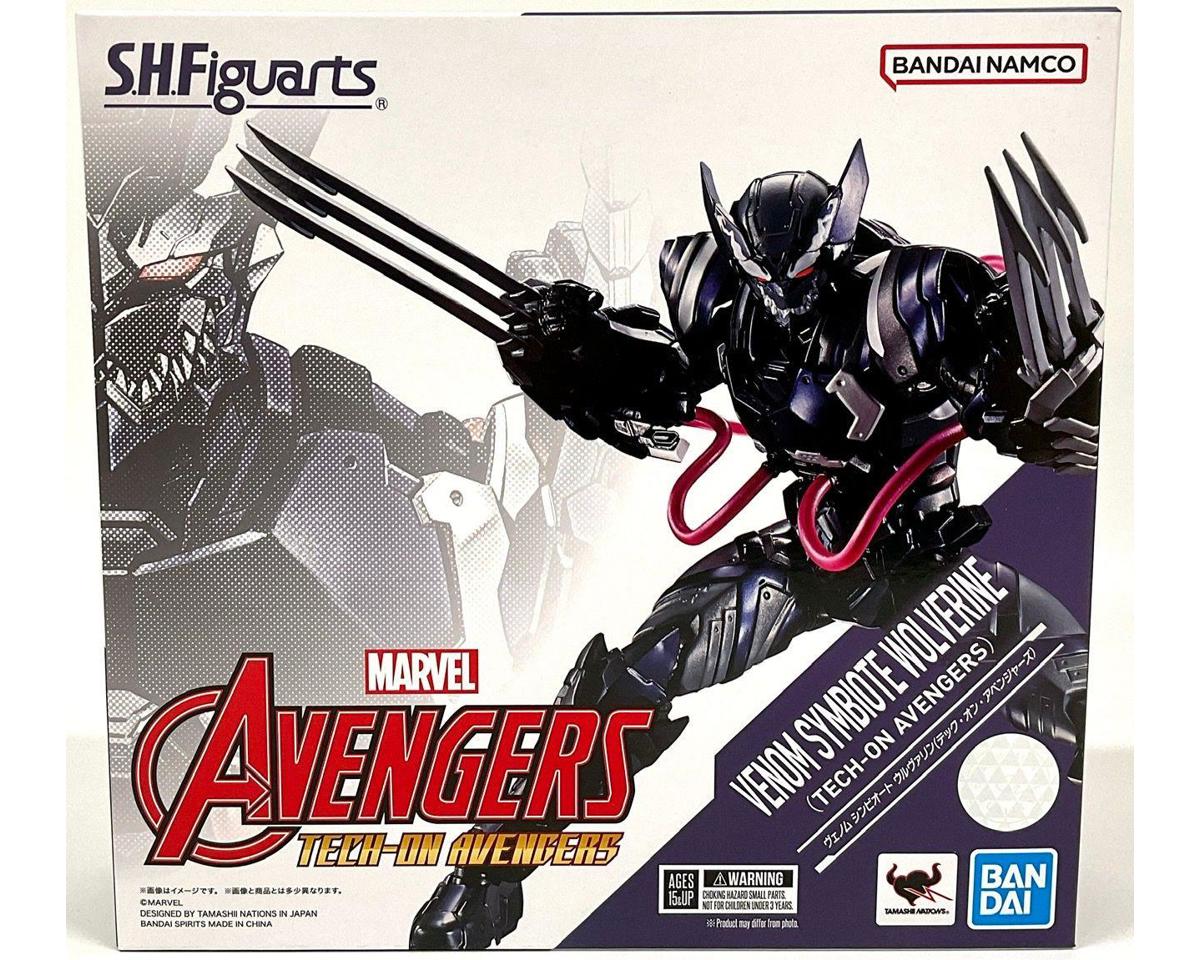 BANDAI TECH-ON AVENGERS S.H. Figuarts Venom Symbiote Wolverine 16 cm