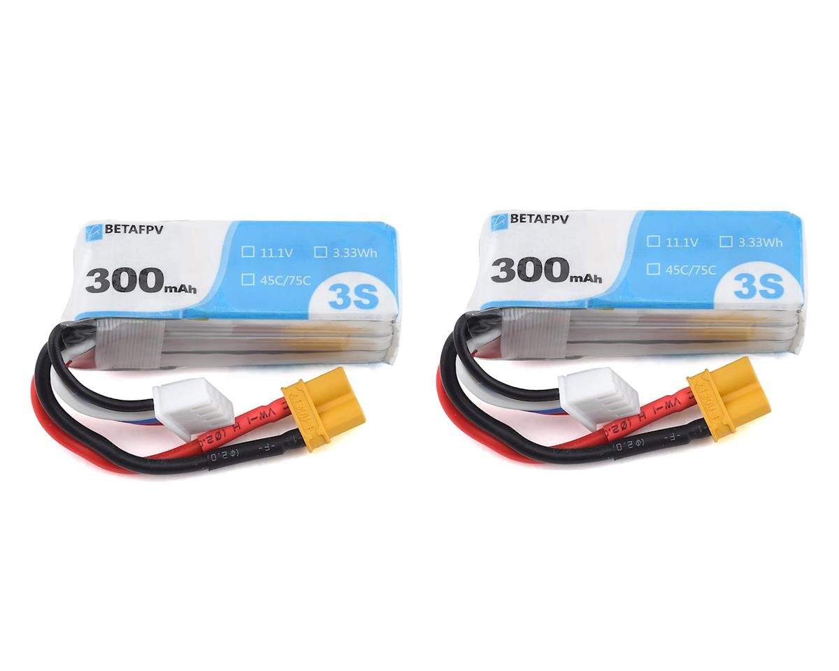 300mAh 3S 45C Lipo Battery S-Version (2PCS) – BETAFPV Hobby