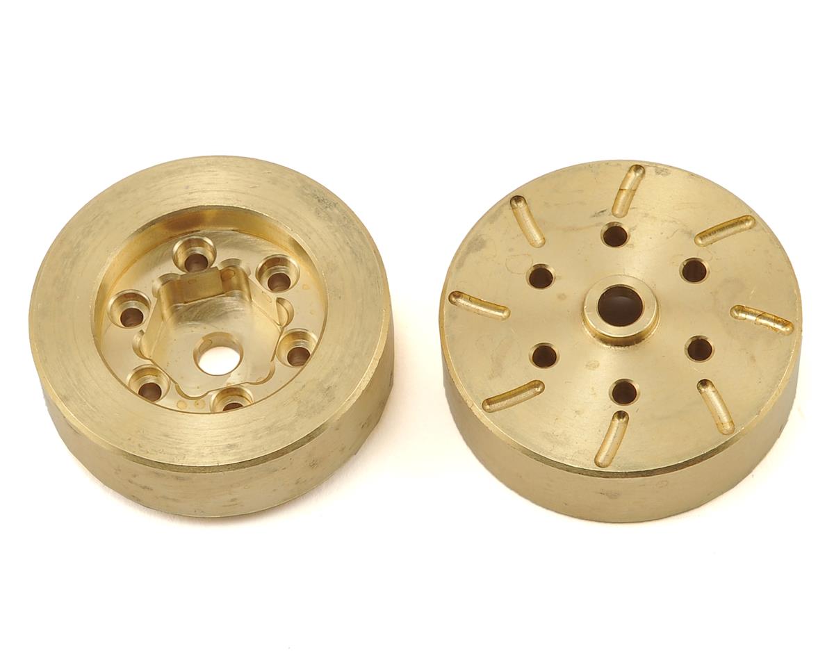 2 - Brass 1.55 RC4WD Beef Tubes BEEF PATTIES Scale Brake Rotors/Weights