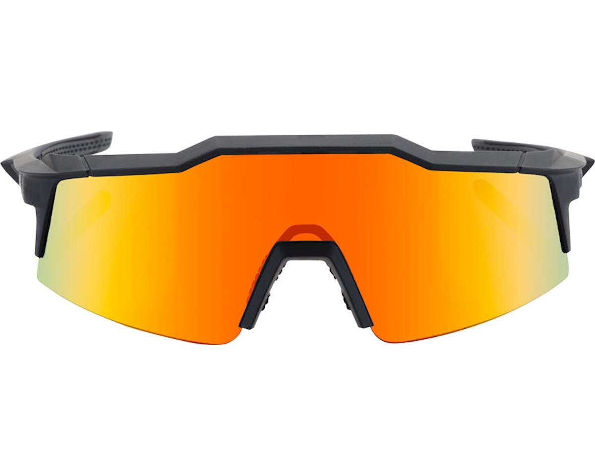 100% Speedcraft SL Sunglasses (Soft Tact Black) (HiPER Red Multilayer ...
