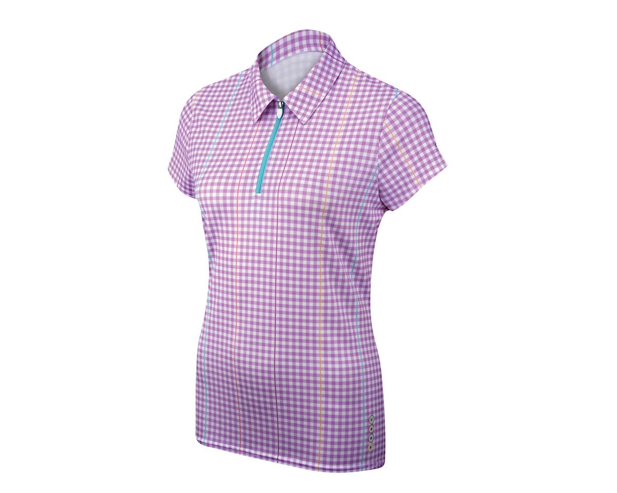 Alexander Julian Women's Gingham Plaid Short Sleeve Jersey (Purple) [11 ...