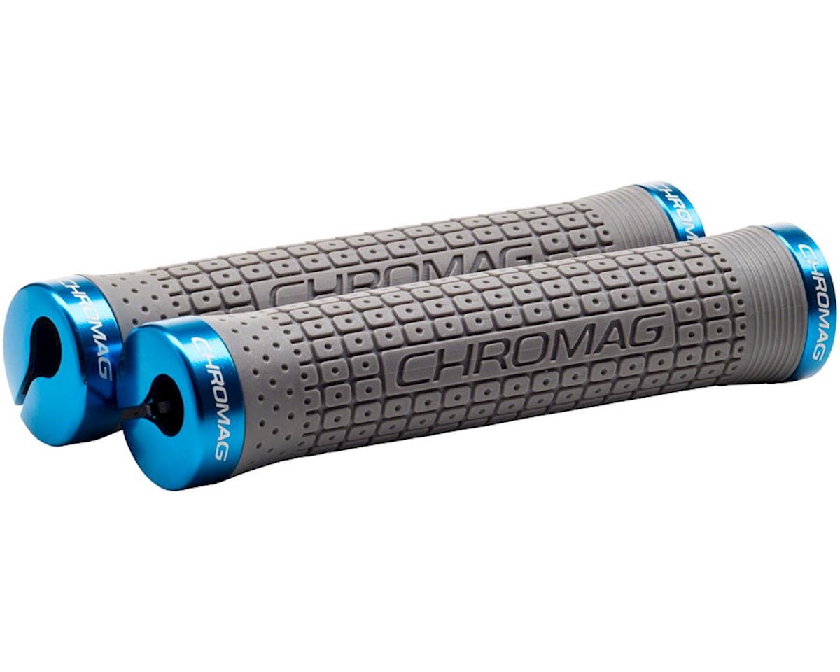 Chromag Clutch Lock Grips 150mm Grey//Blue