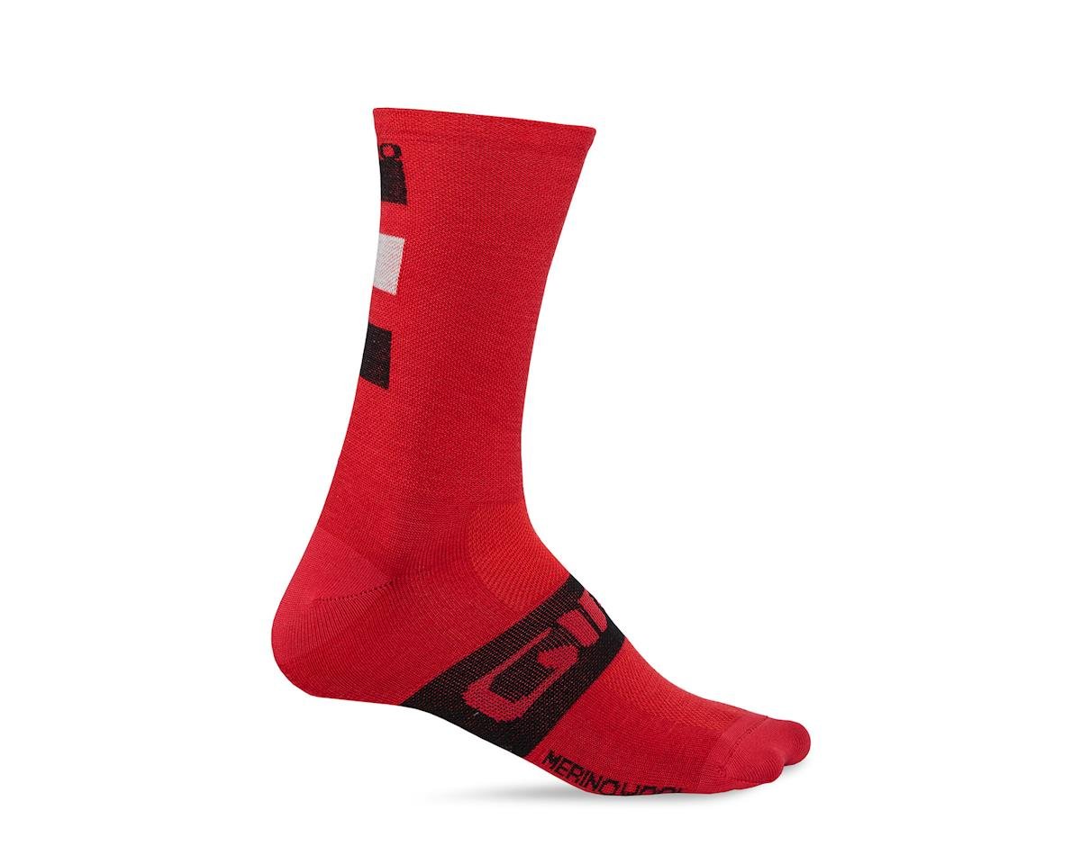 Giro Merino Seasonal Wool Socks (Dark Red/Black/Grey) (S) [7085811 ...