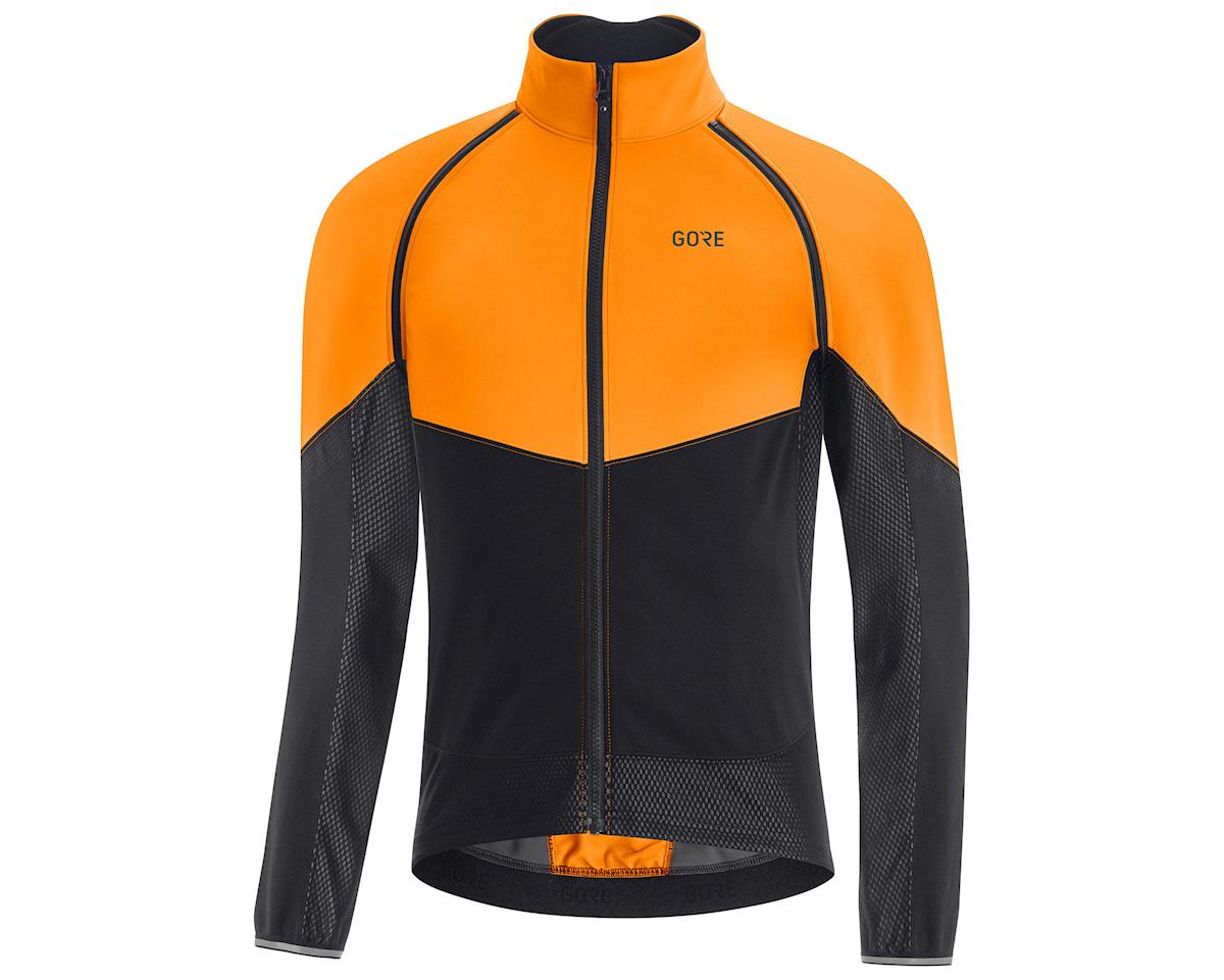 orange cycling jacket