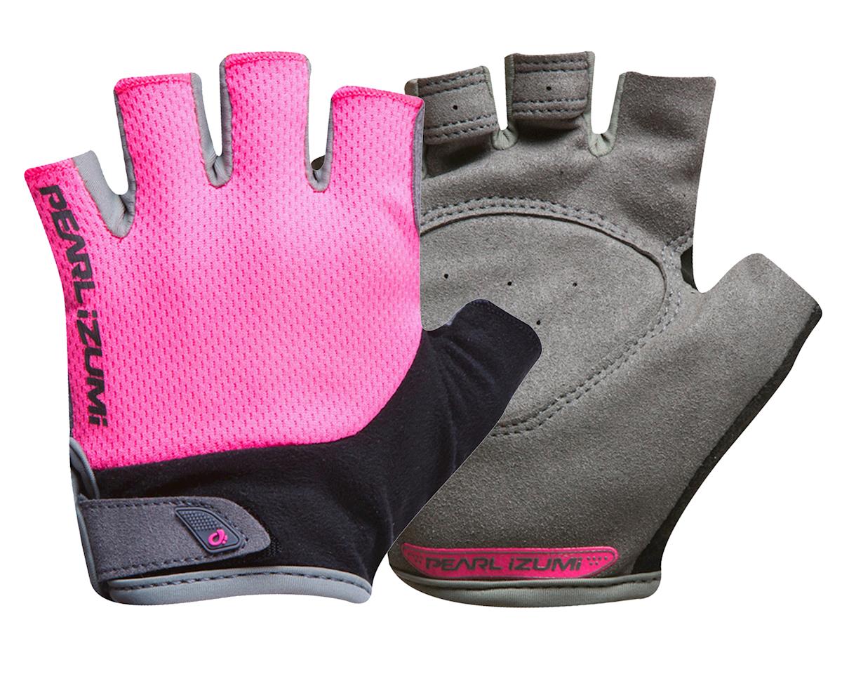 pink cycling gloves