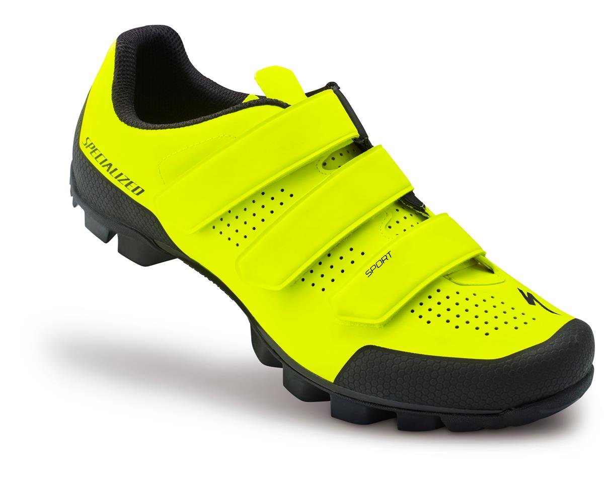 yellow mountain bike shoes