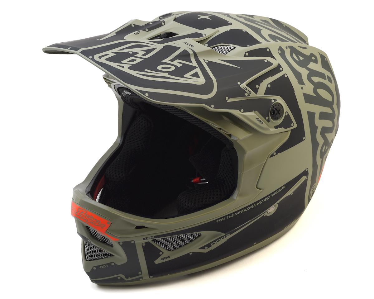 Troy Lee Designs D3 Fiberlite Full Face Helmet (Factory Trooper) [198008802-P ...