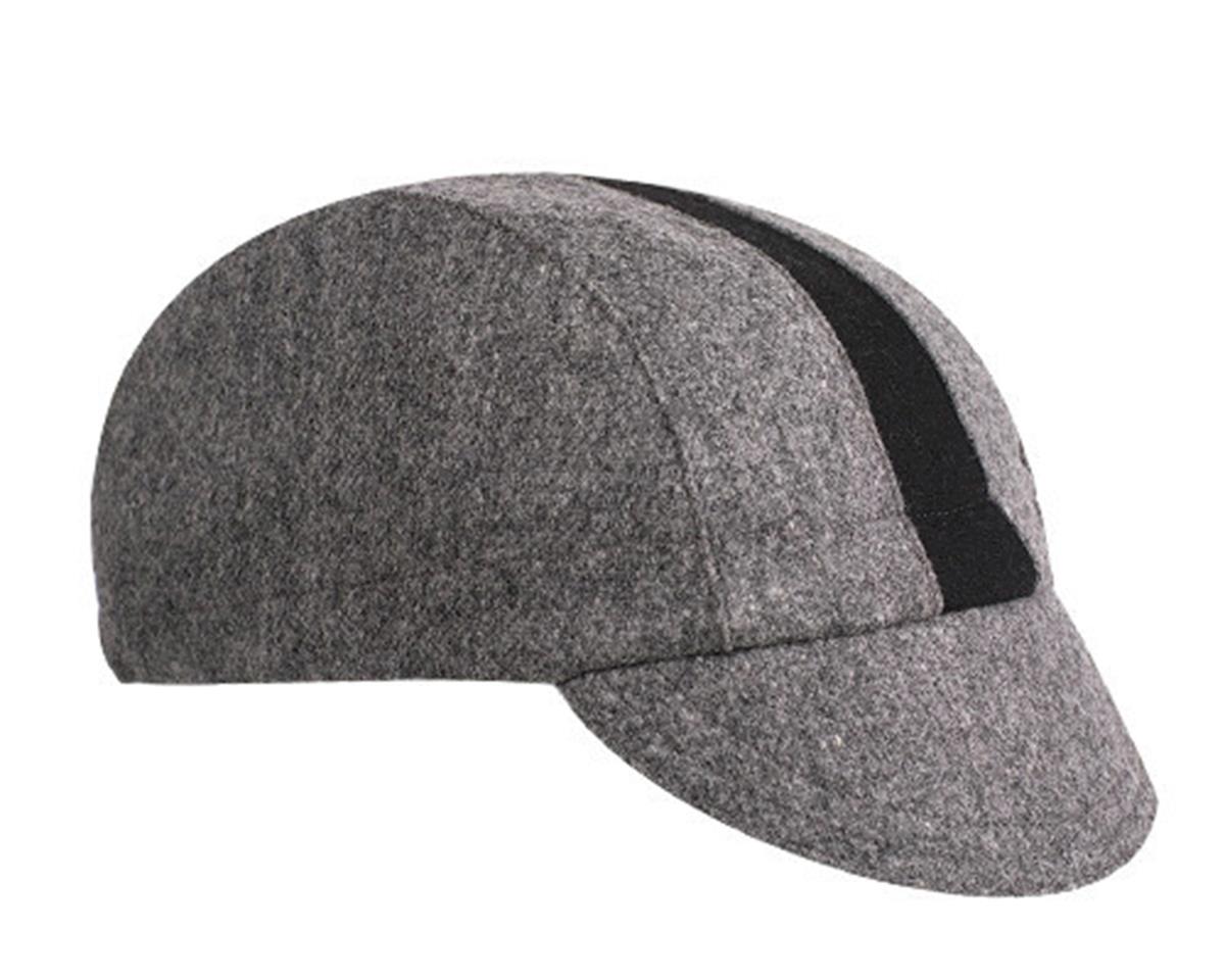 Details about   Cycling cap color black wool & gray spandex one size brand new handmade